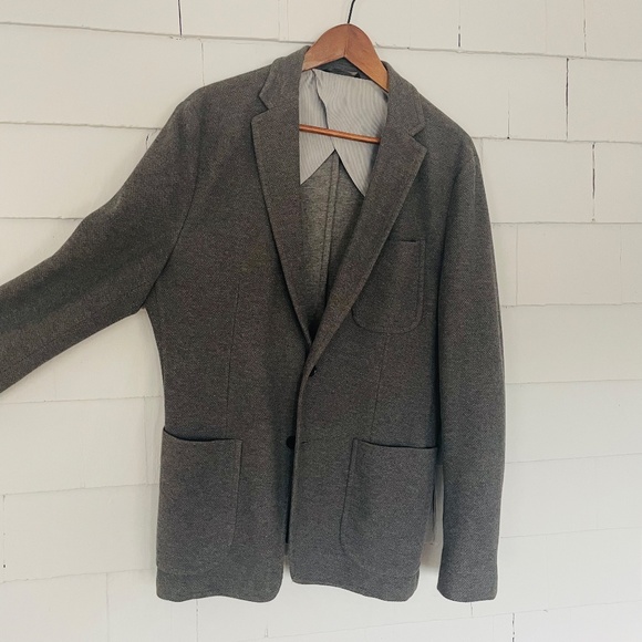 Banana Republic Modern Slim Fit Jacquard Sport Coat Gray Mens 44R - Picture 2 of 6